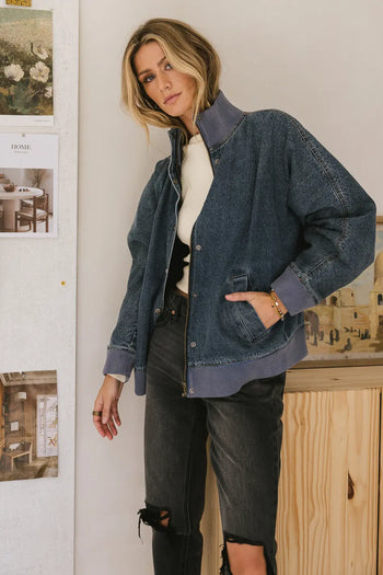 Dark denim wash jacket 