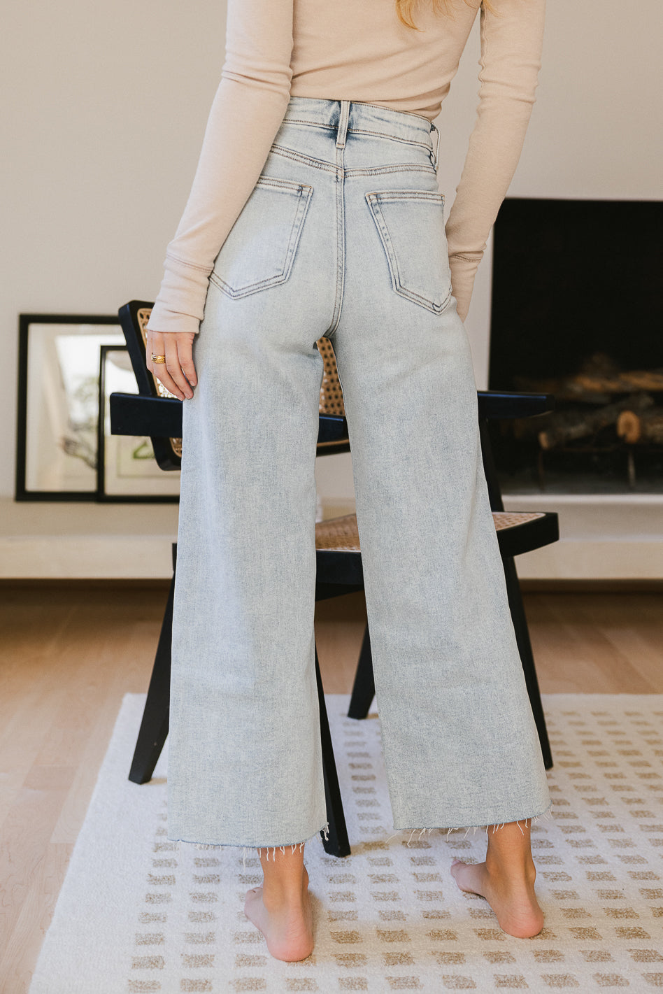 The Denim Colette Cropped Wide-Leg Jeans