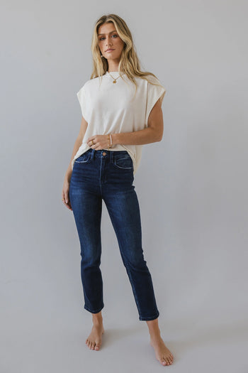 High rise straight leg jeans 