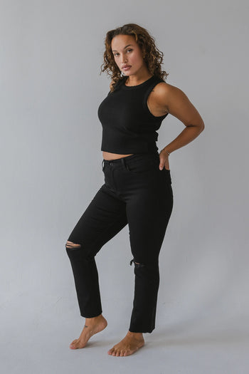 Distressed jeans in black 