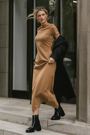Ciara Maxi Dress in Camel - FINAL SALE