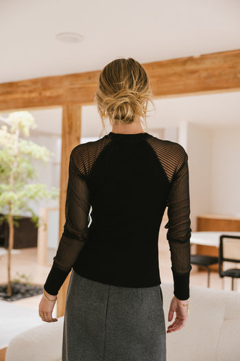 see through sleeve top