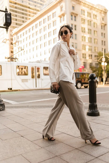 taupe dress pants