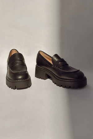 Nikia Platform Loafers in Black