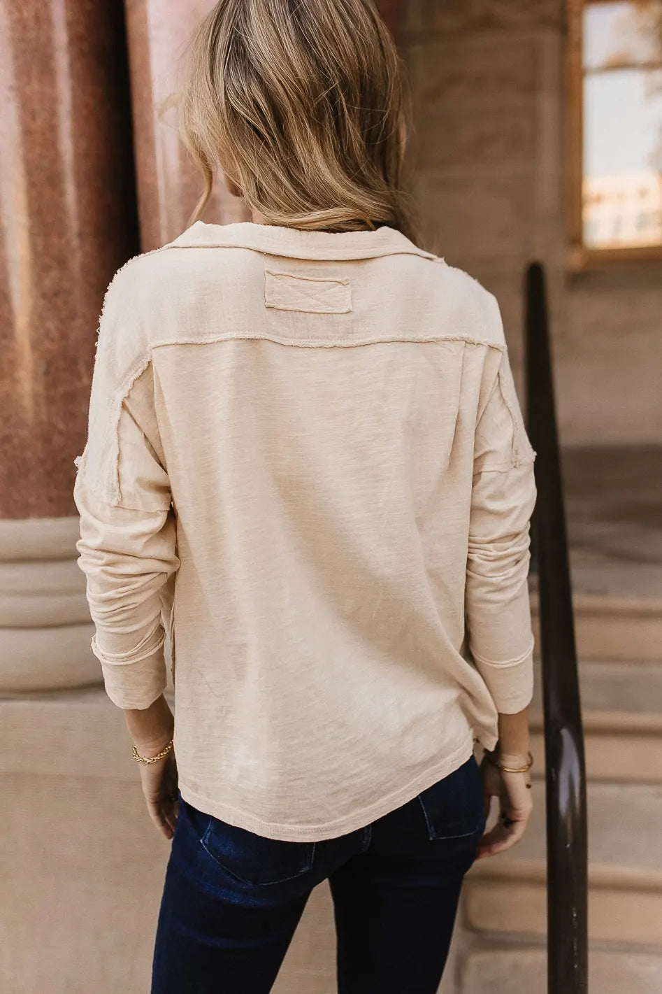 Vittoria Oversized Top in Natural