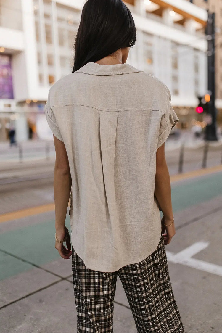 Woven top in ivory 