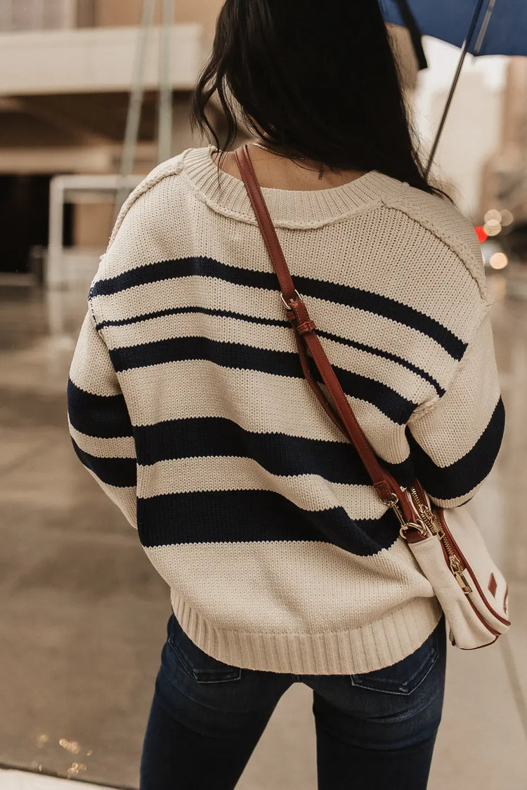 Knit sweater in navy 