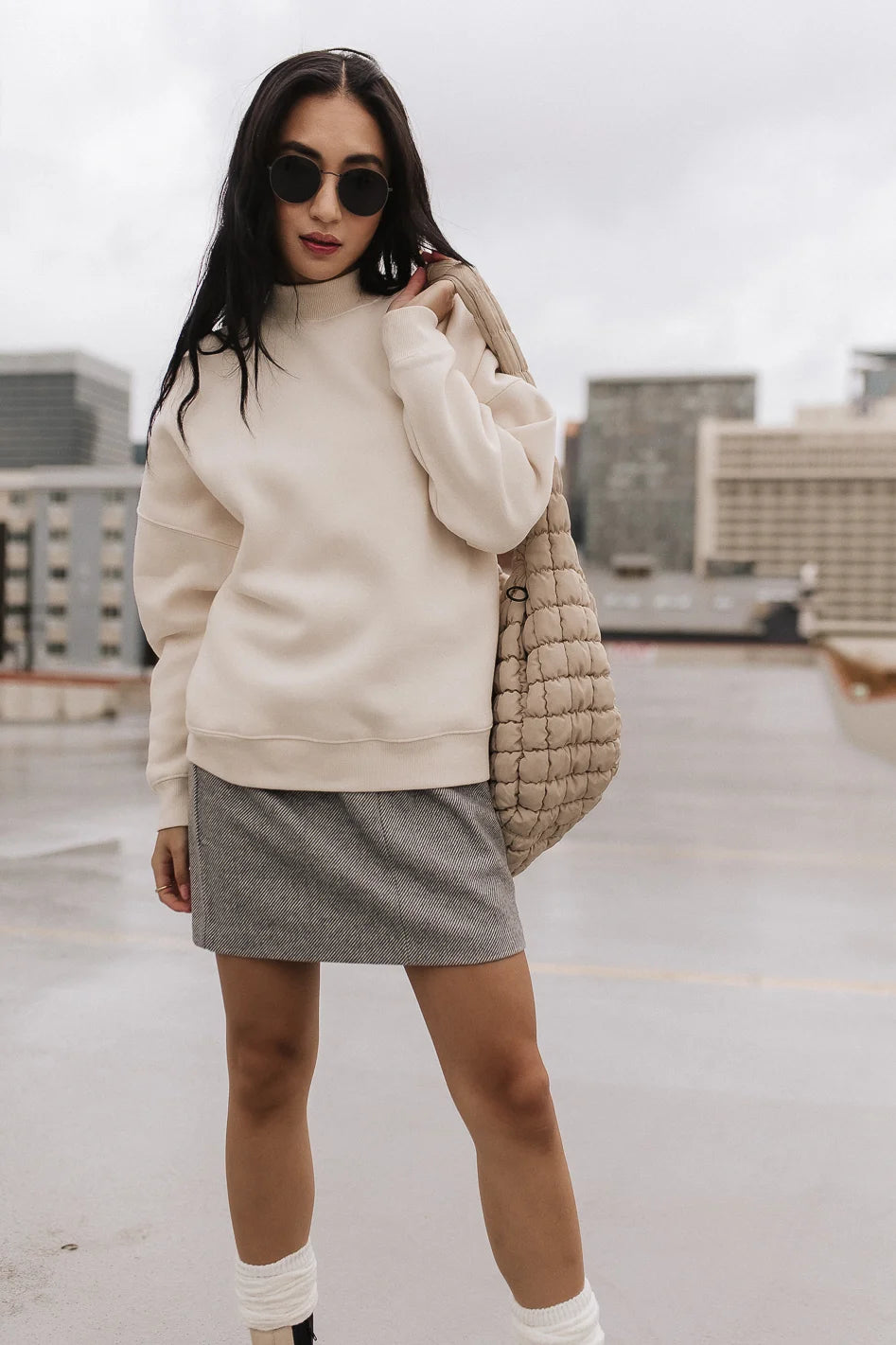 Kienna Sweatshirt in Cream FINAL SALE b hme
