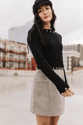 Long sleeves sweater in black 