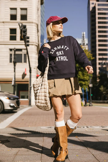 Graphic sweatshirt in navy 