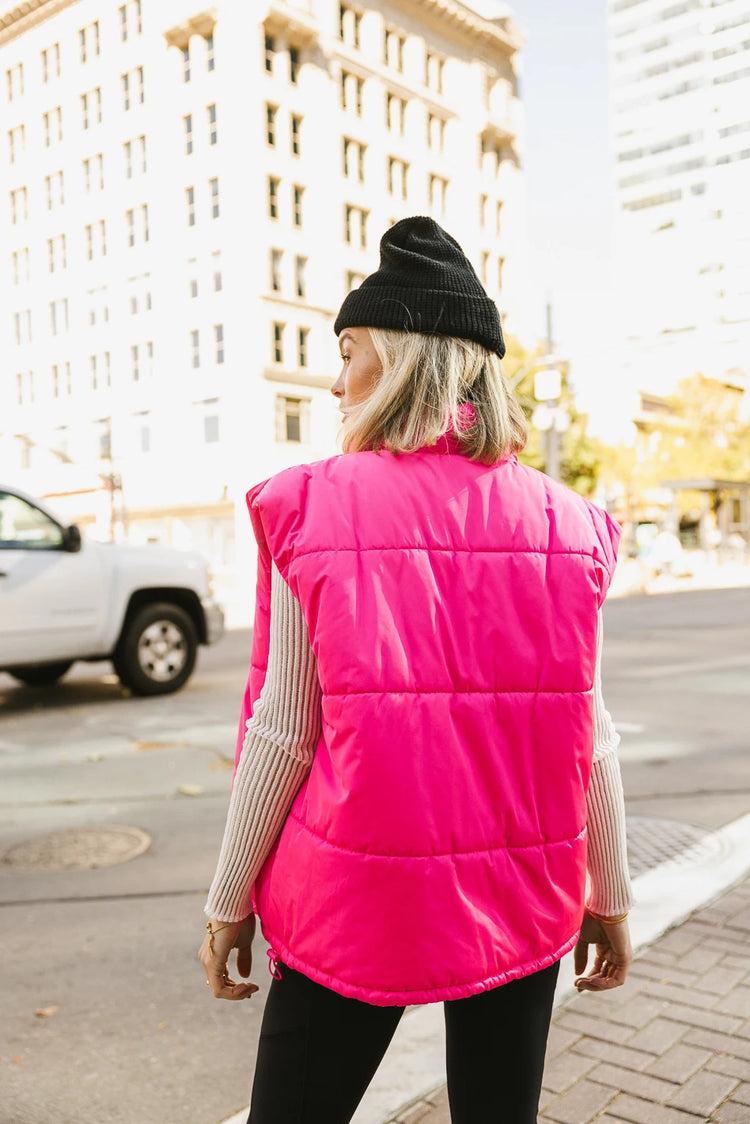 Puffer vest in pink 