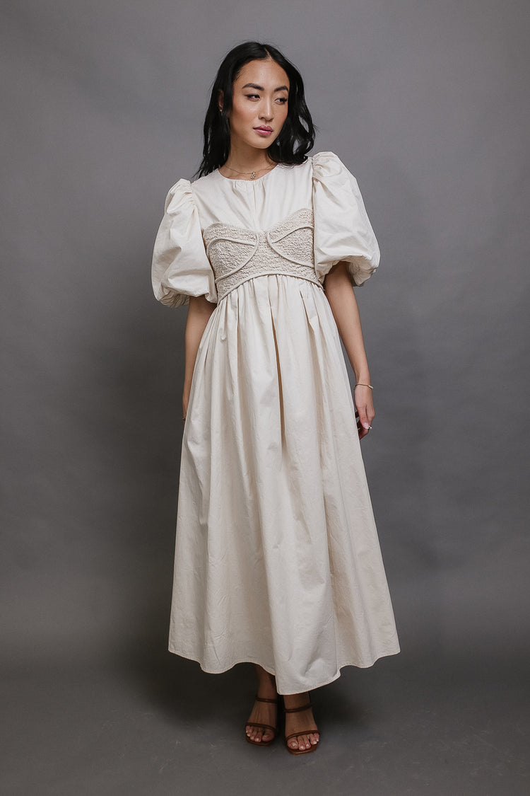 short sleeve maxi in white