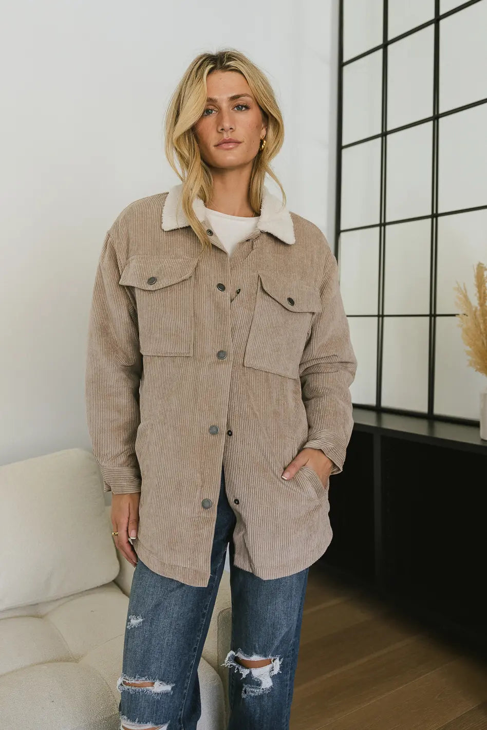 Tan corduroy jacket sales womens