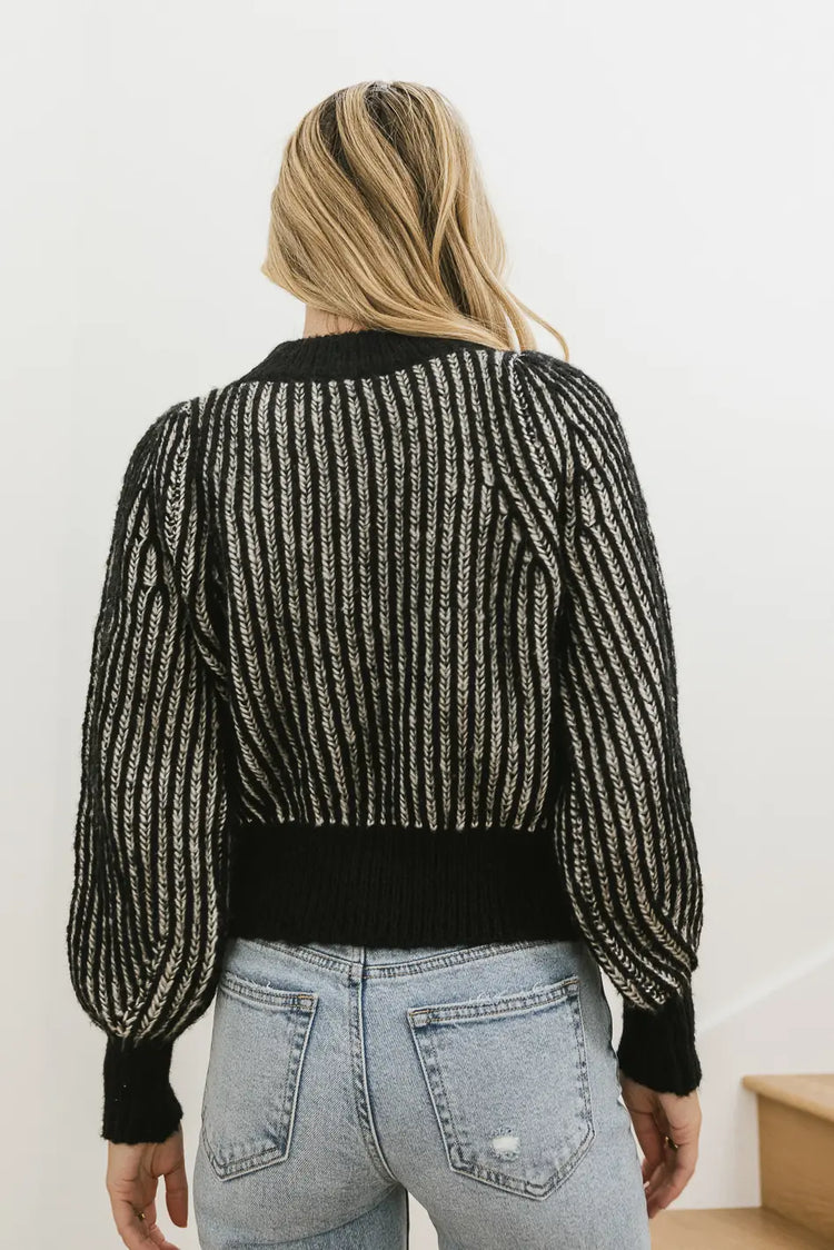 Knit sweater in black 