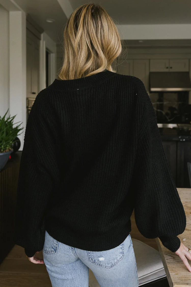 Long sleeves sweater in black 