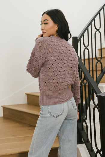 lavender long sleeve top 