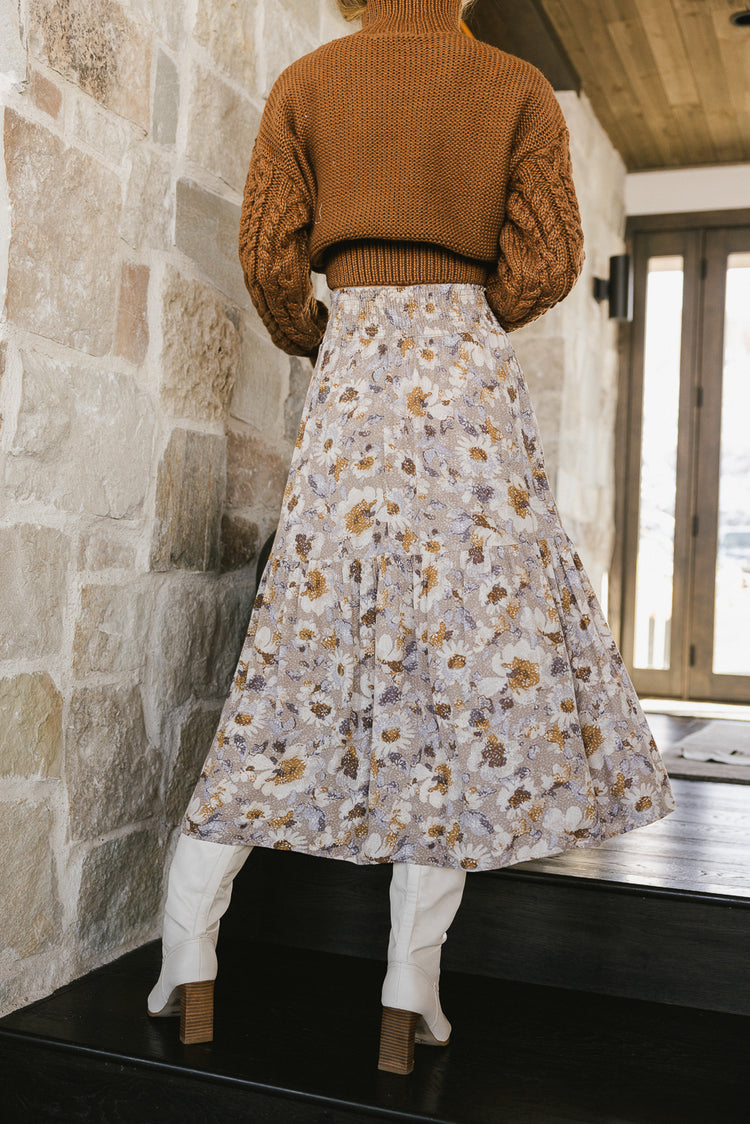 floral printed maxi skirt