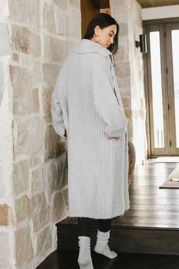 Knit cardigan in grey 