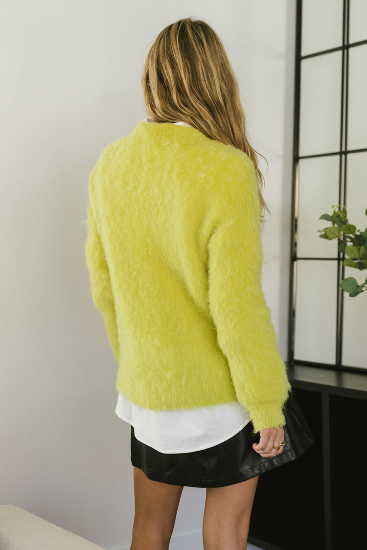 fuzzy long sleeve sweater