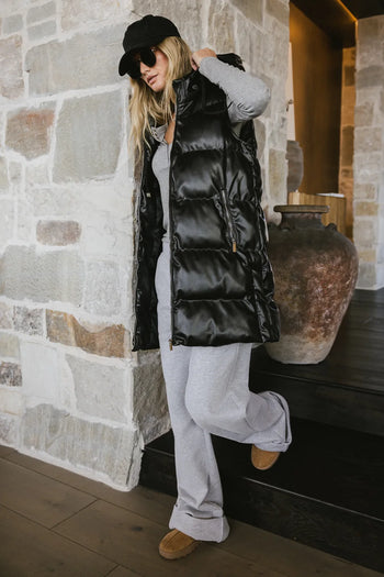 Puffer vest in black 