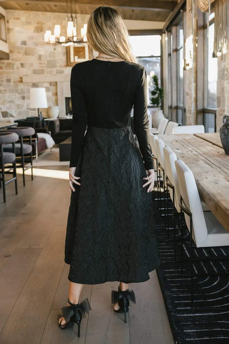 black midi dress 