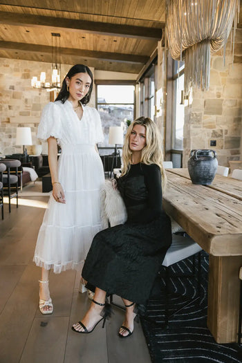 white mesh midi dress