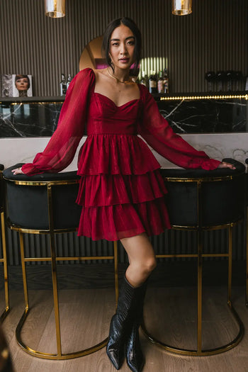 red mini dress