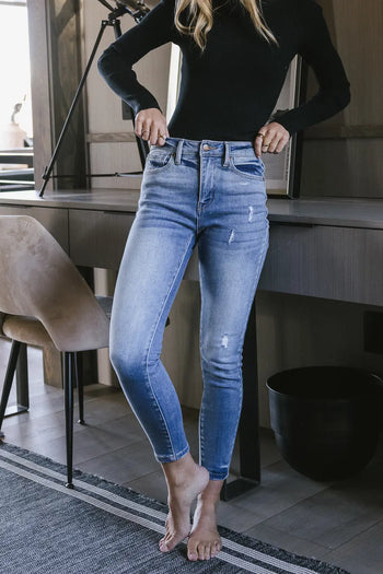 High rise skinny jeans 