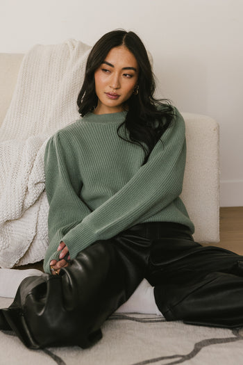sage knit sweater