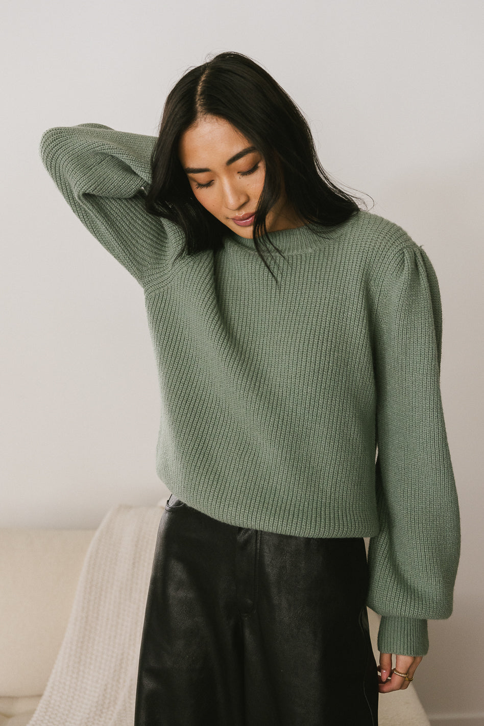 ribbed knit sweater