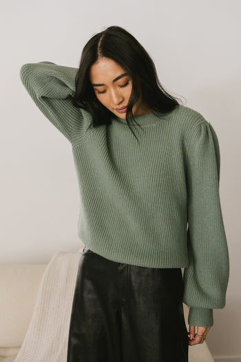 ribbed knit sweater
