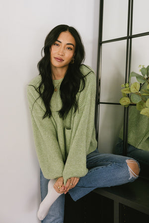 Aliyah Knit Sweater in Green