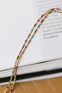 Multi color beaded necklace 