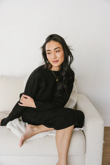 Cable skirt in black 