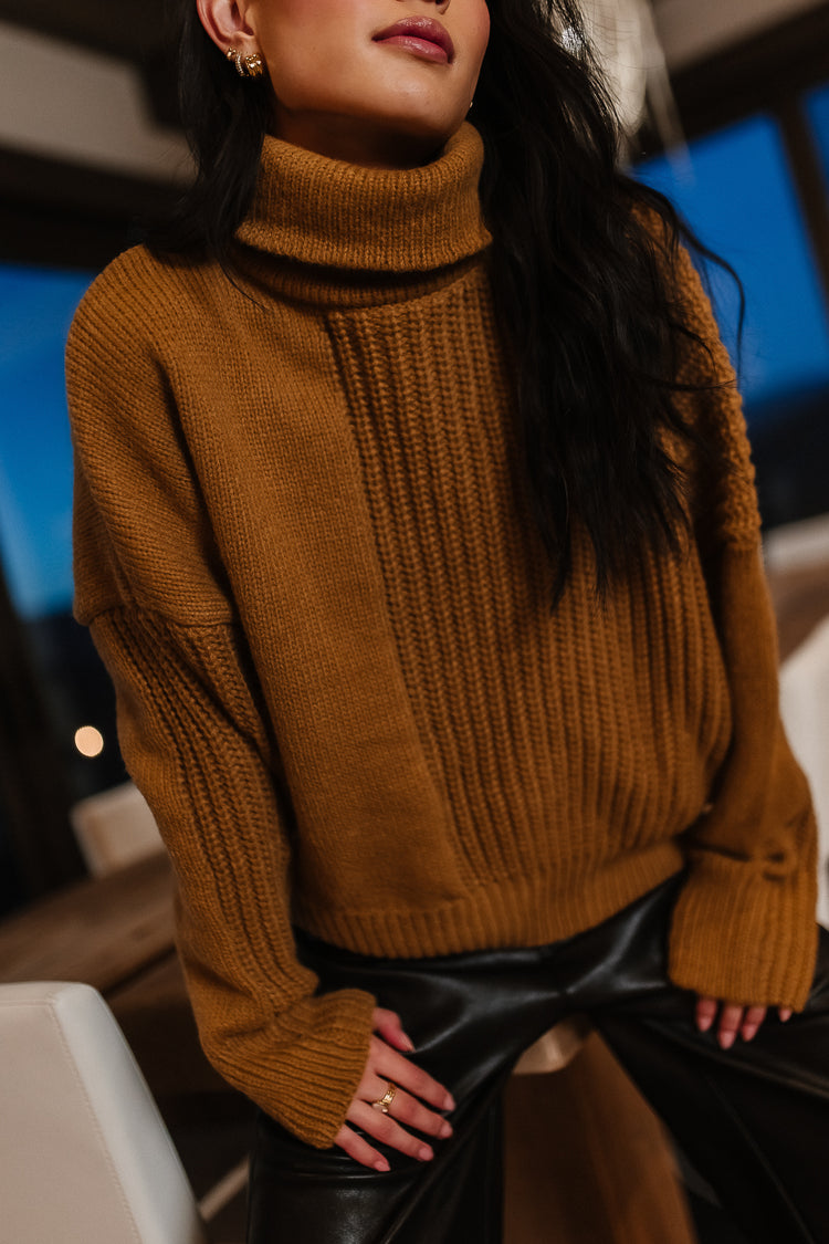 Catherine Turtleneck Sweater in Brown | böhme