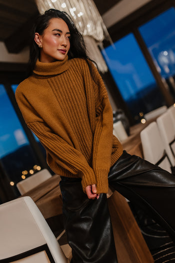 knit turtleneck sweater