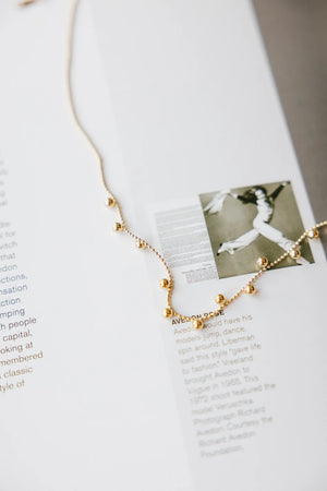 Robin Gold Beaded Necklace - Tarnish Free