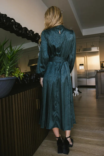 zebra printed midi dress