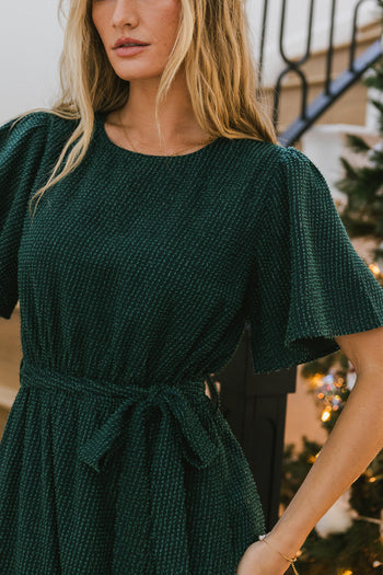 short sleeve sparkle dress