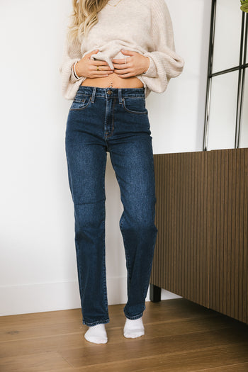 dark wash denim jeans