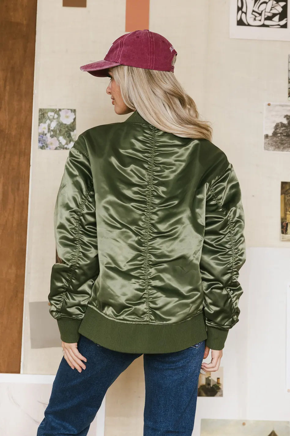 Satin 2025 green jacket