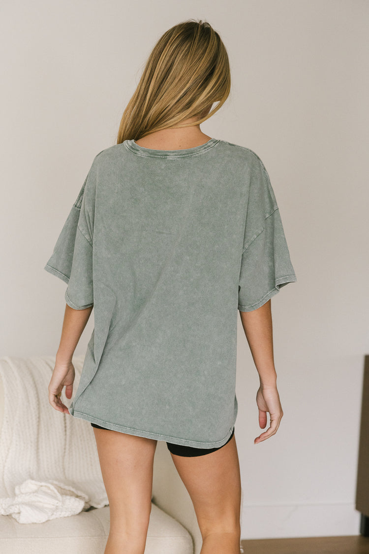 boxy oversized tee in green