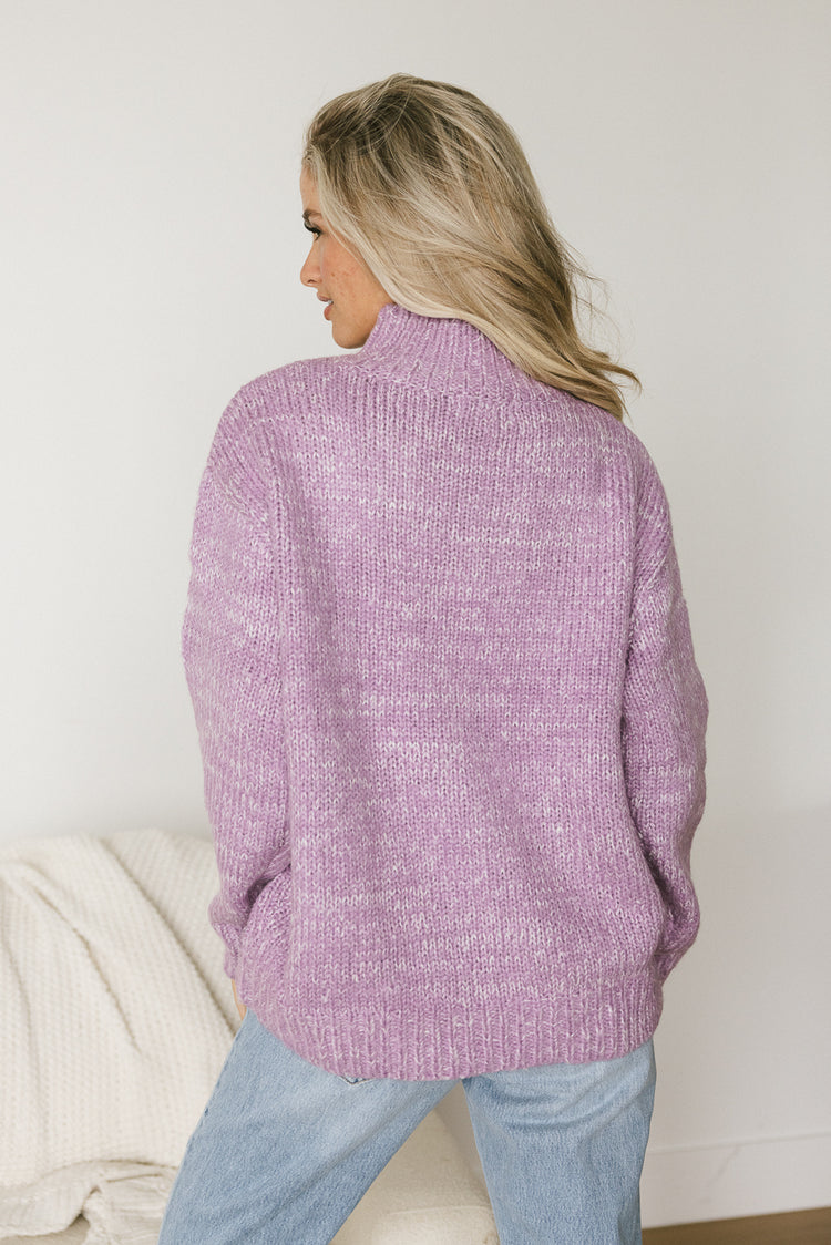 purple knit sweater