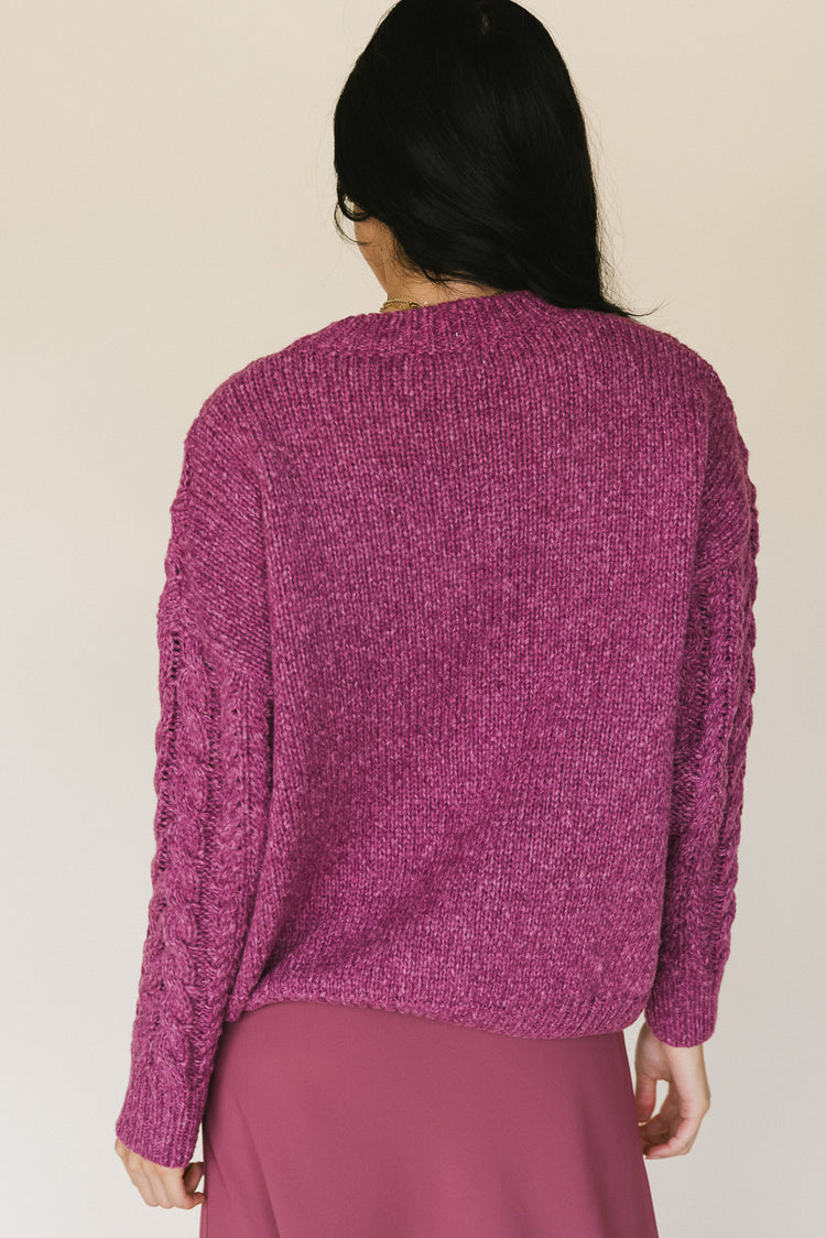 knit sweater in pink