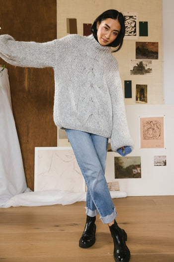 Long sleeves sweater in grey 