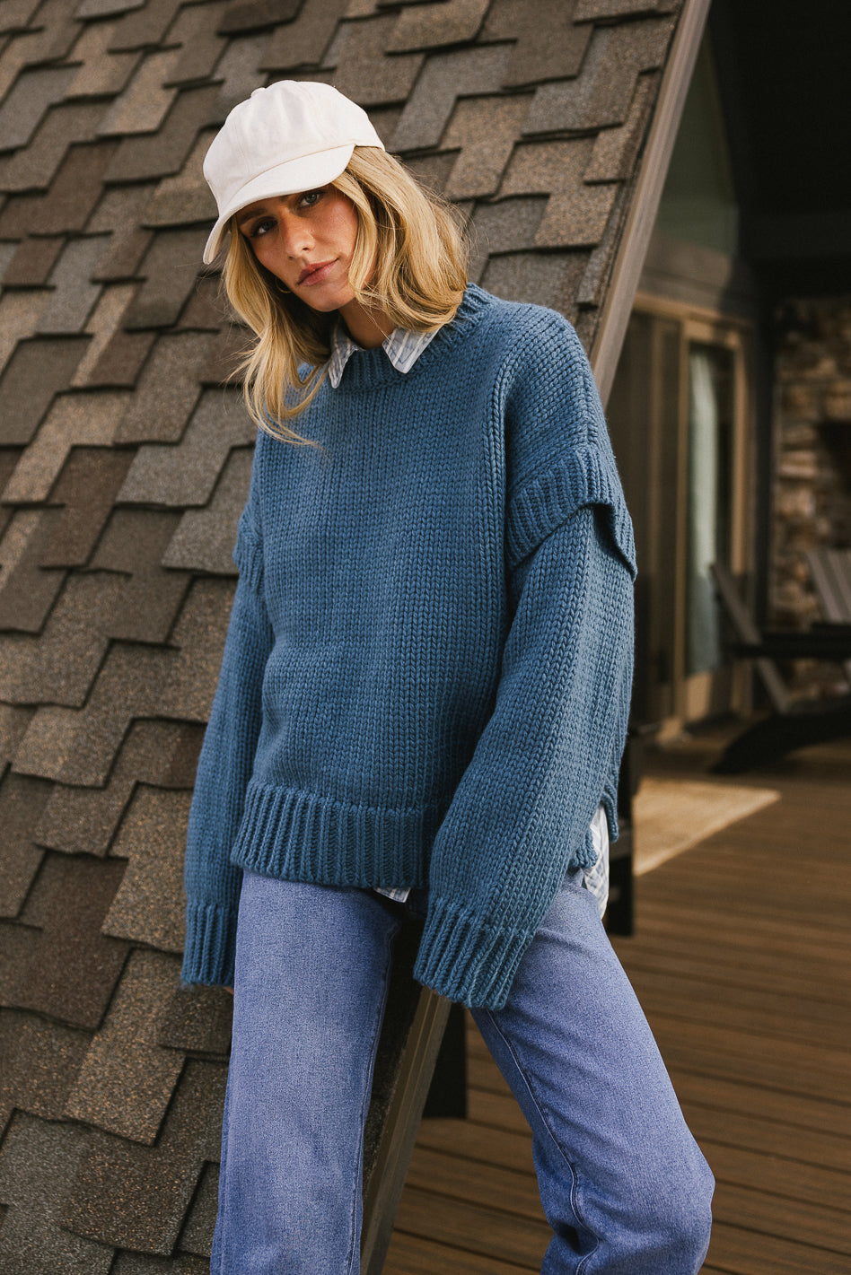Josie Knit Sweater in Blue | böhme