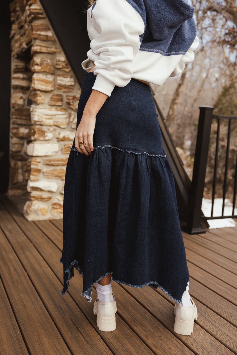 vintage denim skirt