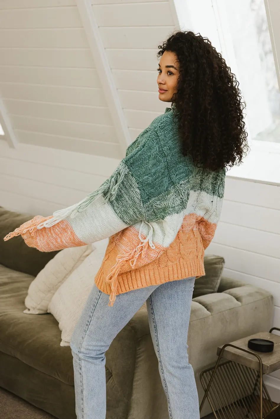 Cable knit 2024 sweater sale