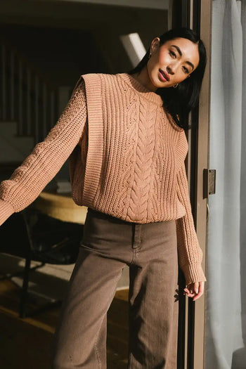long sleeve blush sweater