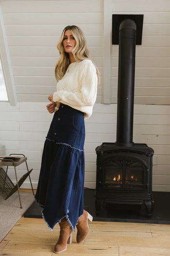 braided cable knit top 